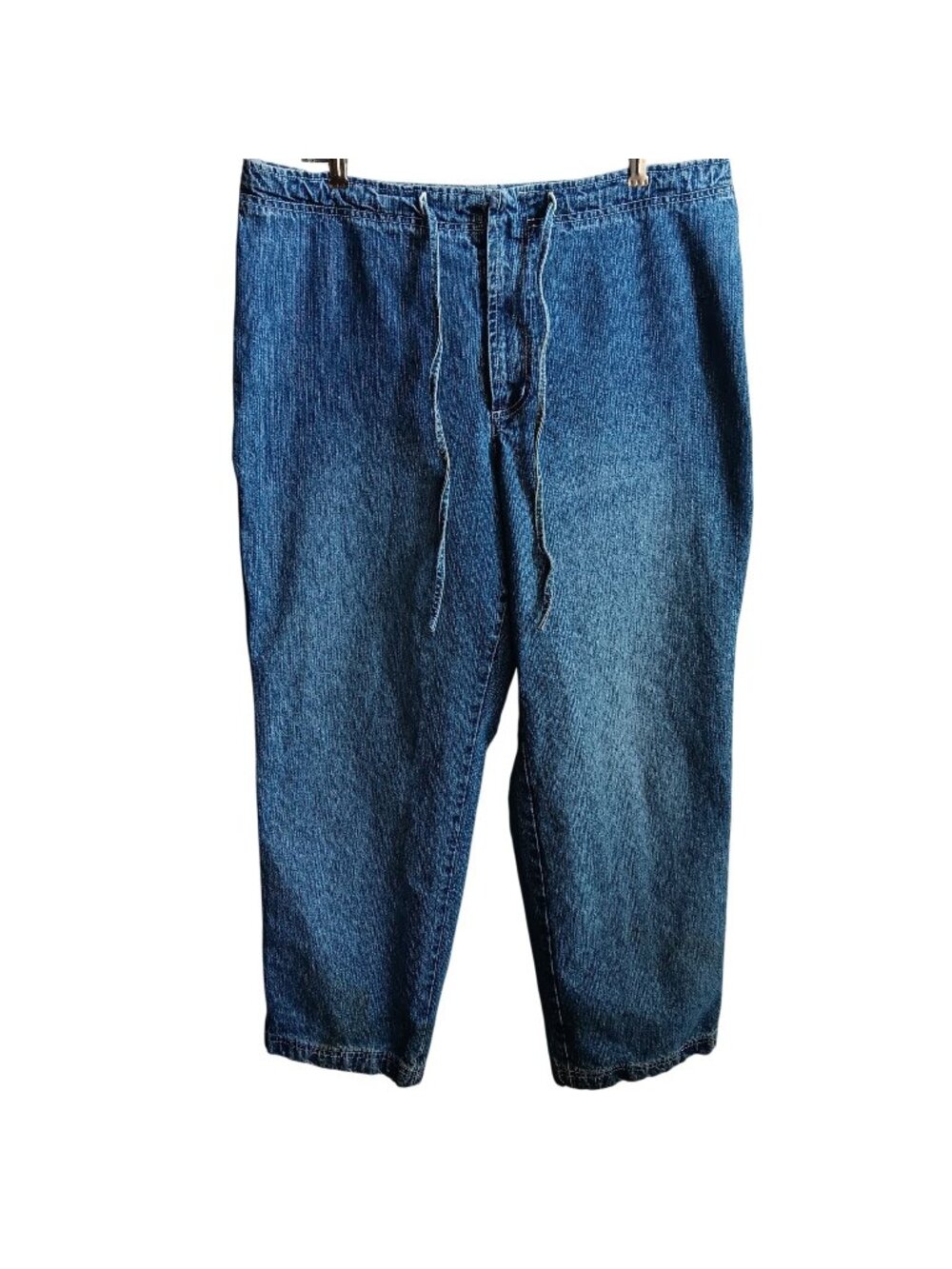 Vtg Y2K 36x31 sz 16 Venezia Jeans 90's Loose Fit Blue Denim Drawstring Waist